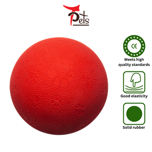 2021 bola de goma sólida de 2,5 pulgadas con patrón colorido sostenible OEM al por mayor para perros muestra gratis disponible - Product Image 5