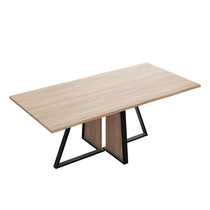 <span class=keywords><strong>Table</strong></span> à manger rectangulaire extensible en bois de chêne de style rustique de <span class=keywords><strong>haute</strong></span> qualité pour salle à manger - Product Image 4