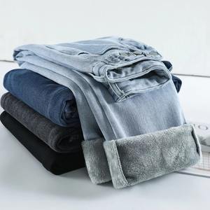 Pantalon en denim 100% coton de haute qualité pour femmes respirant décontracté lavé avec des décorations de nœud et de dentelle Design élégant personnalisable - Product Image 3