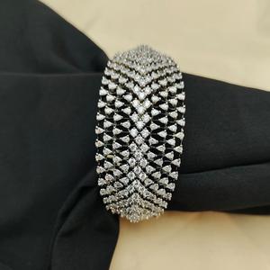 Glamorous Stylish Zircon Trendy <b>Bracelet</b> with Sparkling Silver Tone <b>for</b> <b>Girls</b> Fashionable Sparkling Design <b>For</b> Women Party Wear - Product Image 1