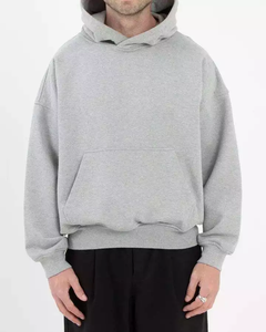 Vente en gros de sweats à capuche pour hommes de haute qualité, coupe classique, logo personnalisé, poche élégante, fermeture éclair, imperméable, tricoté, 400g, 100% coton - Product Image 1