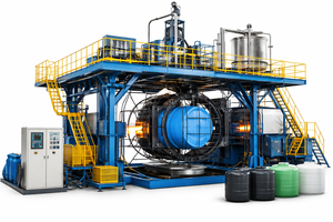 Compre Máquina de Moldeo Rotacional de Plástico Tipo Cápsula para la Fabricación de Tanques de Agua, Uso Automotriz para Exportadores Indios - Product Image 5