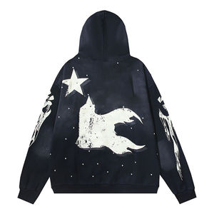 Movatextiles เสื้อมีฮู้ดน้ำหนักมาก, เสื้อฮู้ดแบบสวมศีรษะเสื้อฮู้ดแบบสวมศีรษะติดพลอยเทียม500gsm ความร้อนแสงแดดซีดจาง - Product Image 2