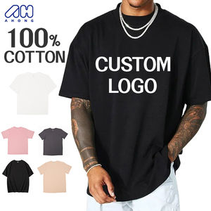 Camisetas de talla grande con cuello redondo 100% Fabricantes de ropa Premium Camisetas de hombre en blanco personalizadas - Product Image 1