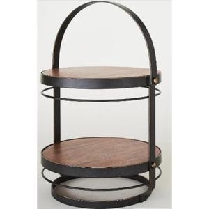 Plateau de service de luxe en métal de qualité supérieure avec support pliable Plateau de service fini argenté poli et enduit de poudre - Product Image 4