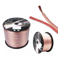 Bobine en plastique 12/14/16/18AWG, gaine PVC transparente, câble en cuivre nu, fil pour haut-parleur, câble audio, fabrication pour amplificateur