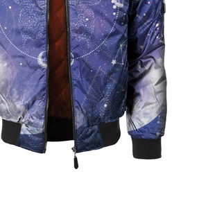 Blouson d'aviateur à impression personnalisée pour hommes avec logo personnalisé Blouson d'aviateur d'hiver en gros d'usine pour hommes patchwork - Product Image 3