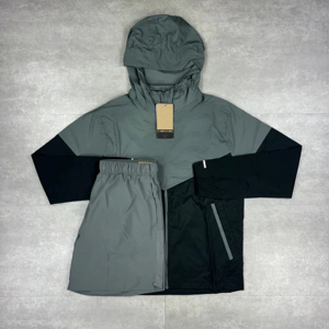 Chaqueta Cortavientos con Capucha 2026, Manga Larga, Diseño Deportivo Ligero, Color Sólido, Chaqueta de Primavera para Adultos, Conjunto de Shorts Unisex - Product Image 6