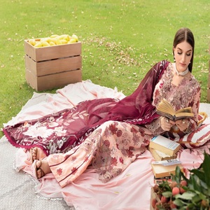 Women's Heavy Embroidered Three Piece Saari Salwar Kameez <b>Dress</b> Indian & <b>Pakistani</b> Style on Sale for <b>Eid</b> - Product Image 1