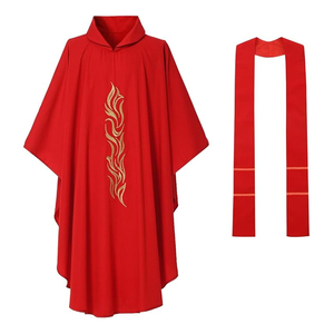 เสื้อคลุมยาวถึงข้อเท้าแขนยาวแบบชนเผ่าผ้าฝ้ายสำหรับเครื่องแต่งกายสวดมนต์ในโบสถ์ - Product Image 1