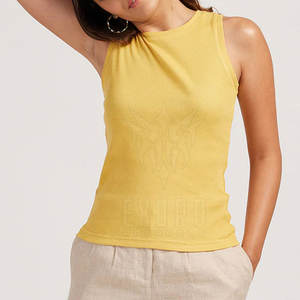 Camiseta sin mangas transpirable para mujeres adultas de etiqueta privada en venta al por mayor, camiseta sin mangas para mujeres de gimnasio más vendida - Product Image 4