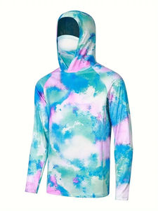 Camisas de pesca personalizadas de alto rendimiento de manga larga con capucha UPF50 protección UV transpirable secado rápido sublimación ropa deportiva - Product Image 6