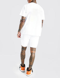 Custom Streetwear Chándal Algodón Lavado con ácido Pantalones cortos Ropa deportiva Gimnasio Verano Jogger 2 piezas Pantalones cortos y camiseta Set para hombres - Product Image 3