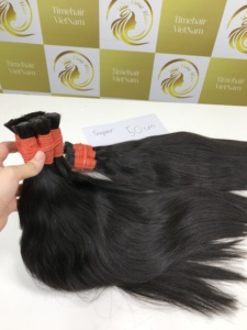 100% Russian Virgin Remy Human <b>Hair</b> Extensions Bulk Handtied Weft Thick End Double Drawn No Mix <b>Synthetic</b> Waves Natural Wave - Product Image 5
