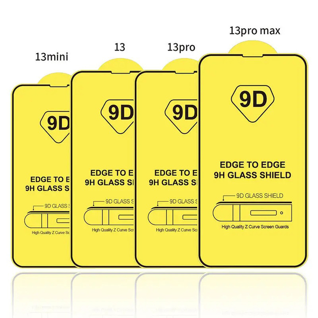 9H HD Screen Protector Mobile Phone Screen Protector 9D 10D 18D 21D 111D Full Glue Tempered Glass Film for iPhone Android
