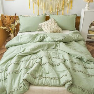 Literie décorative de ferme indienne en coton naturel fait à la main housse de couette trois pièces avec deux taies d'oreiller meilleur matériel - Product Image 6