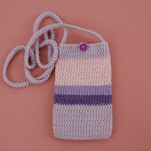 Sac pour petite fille au crochet, style peinture à l'huile, en fil de coton laitier 100% tissé à la main, motif dessin animé mignon, accessoire de mode créatif et culturel - Product Image 3