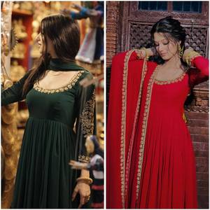 Nouvel ensemble haut palazzo dupatta pour femmes, en micro-coton lourd réversible, de style indien/pakistanais, élégant et décontracté, pour les fêtes et les mariages - Product Image 6