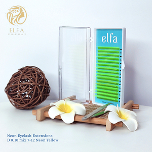 Recién llegado, extensiones de pestañas de neón de colores festivos, ventiladores de pestañas gruesas de 0,15mm, Etiqueta Privada, Exportación a granel para Color - Product Image 6