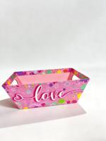 Panier-cadeau fantaisie en papier imprimé gravure, élégant et raffiné, avec poignée découpée, pour diverses occasions et emballage de cadeaux