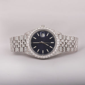 High Quality Female Stainless Steel <b>Wrist</b> <b>Watch</b> Hip Hop Style Round Dial 36 MM Analog Dial VVS Clarity Leb Grown Diamond Luxury - Product Image 1