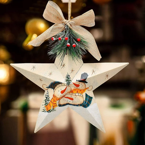 เครื่องประดับคริสต์มาสธีมที่ไม่ซ้ําใคร UV พิมพ์อลูมิเนียมโลหะเครื่องประดับต้นคริสต์มาสสองด้านเครื่องประดับแขวนเปล่า - Product Image 4