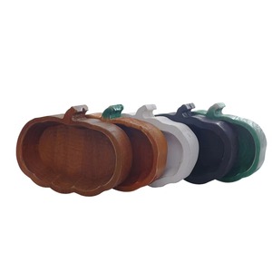 ชามไม้ตกแต่งรูปฟักทองชิ้นงานที่โดดเด่นทำด้วยมือสำหรับตกแต่งบ้านโต๊ะอาหารและตกแต่งตามฤดูกาล - Product Image 2