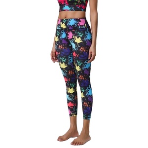 เลกกิ้งโยคะผู้หญิงเอวสูง ผ้าถักไร้ตะเข็บ ระบายอากาศได้ดี เหมาะสำหรับฤดูหนาว ผลิตจากผ้าสแปนเด็กซ์/โพลีเอสเตอร์  แบบลำลอง  สำหรับออกกำลังกายและเล่นกีฬา - Product Image 1