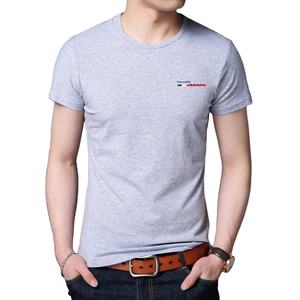 Nuevas camisetas de marca de verano, Camiseta de cuello redondo para hombre, 95% de algodón 5%, Spandex, liso, a granel, manga corta, ropa informal de moda para hombre - Product Image 2