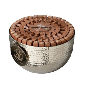 Bol à chocolat fantaisie en métal, brillant, poli à la main, bol à bonbons rond, décoratif, nouveau bol à chocolat - Product Image 6