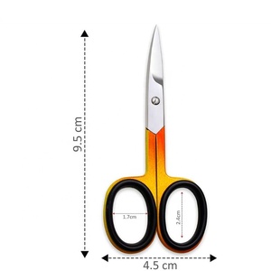 Ciseaux de Précision en Acier Inoxydable pour Ongles et Sourcils avec Manche Dégradé, Outil de Soin à Pointe Fine pour Manucure et Soins du Visage - Product Image 1