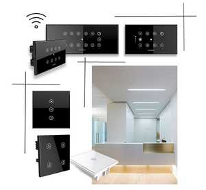 Panel de pared de automatización del hogar moderno de lujo pantalla táctil capacitiva Alexa Control de voz funciona aplicación móvil Hotel Oficina decoración del hogar - Product Image 4