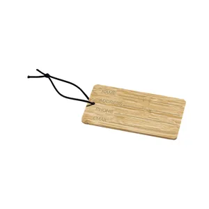 Etichetta da Viaggio Personalizzata in Bambù per Bagagli - Product Image 1