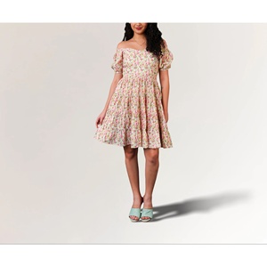 Robe Courte Décontractée pour Femme en Coton à Motifs Floraux Brodés, Style Bohème Respirant – Fournisseur ODM - Product Image 5