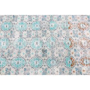 พรมตุรกีวินเทจขนาด 2.8x10.9 ฟุต, พรมปูพื้น, พรมขนสัตว์สีน้ำเงิน - Product Image 4
