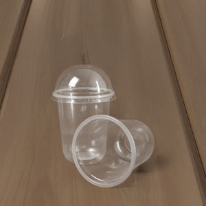 Vasos de plástico transparente desechables de una sola pared de 95mm con tapas Tazas de PP de 16oz/24oz para bebidas para café, té y jugo - Product Image 2