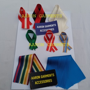 Ruban de régalia maçonnique OEM en gros-grain effet moiré 100% polyester écologique, vente en gros, pas cher, personnalisé, pour draperie de médaille de récompense, direct usine - Product Image 1