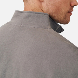 Sweat-shirts en polaire unisexe légers à demi-zip 100% coton teint uni hiver manches longues couleurs personnalisées tailles OEM brodées - Product Image 3