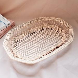 Cestas poco profundas de mimbre para pan, suministro de fábrica, cesta expositora, contenedor para guardar adornos y frutas - Product Image 1