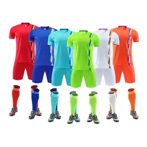 Adult Kids Football Jerseys Men Boys Girls Soccer Clothes Sets Short Sleeve Children Uniforms Soccer Uniforms