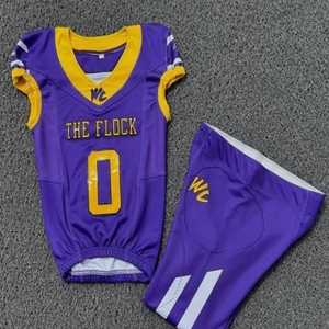 Camiseta de fútbol americano de sarga para jóvenes al por mayor/uniformes de fútbol americano personalizados - Product Image 2