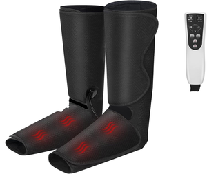 4-in-1 <b>Foot</b> & Leg <b>Massager</b> with Heating Shiatsu Kneading Air Compression for Body Pain Relief <b>Circulation</b> Plug-In Timing Control - Product Image 1