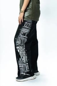 Pantalones Deportivos Anchos Personalizados con Cierre en la Abertura de la Pierna, Pantalones Deportivos de Felpa para Hombre - Product Image 5