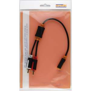 Mumbi 0.20m <b>Audio</b> Y Splitter <b>Cable</b> 3.5mm Male to 2x <b>RCA</b> Male with Gold Contacts - Product Image 6