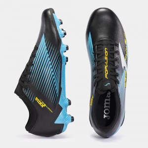 รองเท้าสตั๊ดฟุตบอลสำหรับผู้ชาย JOMA รุ่น Propulsion FG สำหรับสนามในร่ม สีดำ/น้ำเงิน ทำจากหนังแท้และวัสดุสังเคราะห์ ปรับแต่งได้ - Product Image 3