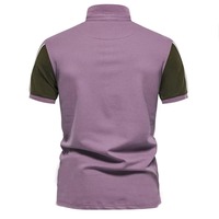 Polos en coton de qualité supérieure avec logo personnalisé pour hommes T-shirt polo en coton à rayures multicolores et contrastées Polo à rayures multiples