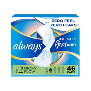 Protector Diario NUEVO Más Vendido, con Alas Flexibles de Espuma, Talla 2, Ligera Absorbencia, Sin Perfume, Algodón Transpirable, 46 Unidades - Product Image 1