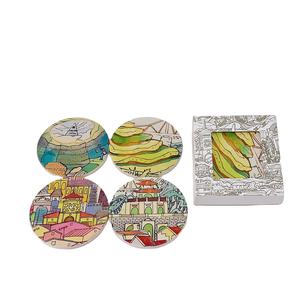 Ensemble de sous-verres ronds en céramique de haute qualité, décoration géologique écologique, vente en gros, bon prix - Product Image 1