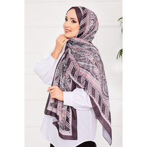 Écharpe Hijab en Satin Chiffon à Motif Lava de Haute Qualité, Douce et Longue, Style Ethnique pour Filles, Châle Numérique Imprimé de Haute Qualité pour Femme - Product Image 3