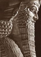 Estatuas de estilo europeo para exteriores, Natural Beige esculturas de piedra de mármol, estatua de toro alado de Babylon Asiri tallada a mano, 100%